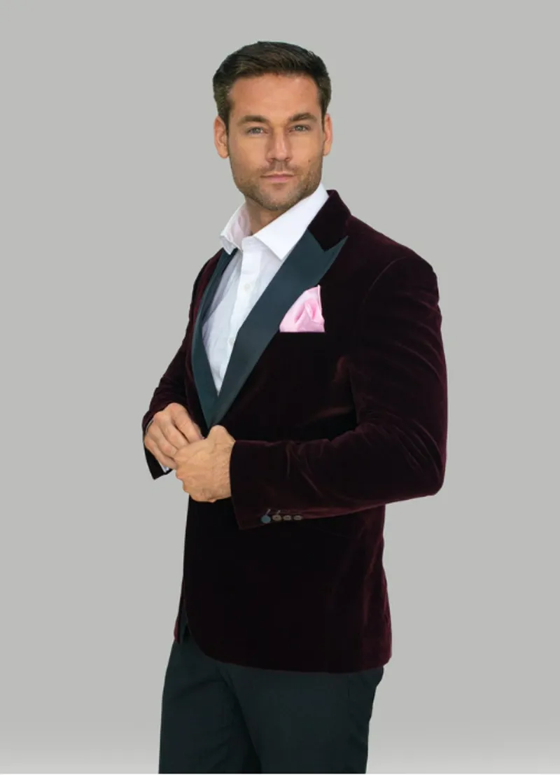 Cavani Rosa Wine Jacket Velvet